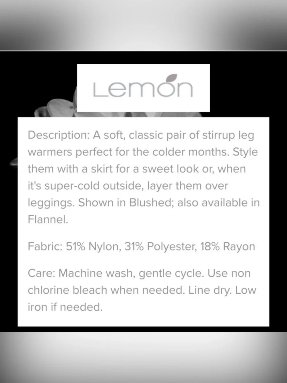 Lemon Stirrup Leggings — Blushed Pink